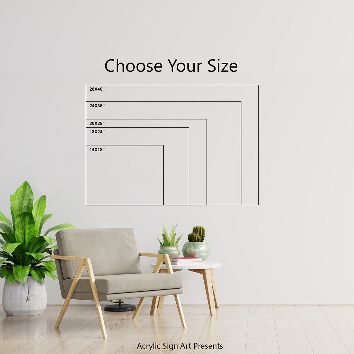 Personalized Acrylic Family Calendar: Large Dry Erase Wall Planner