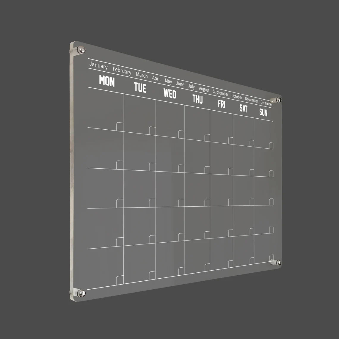 Personalized Acrylic Weekly Calendar: Modern Dry Erase Wall Board