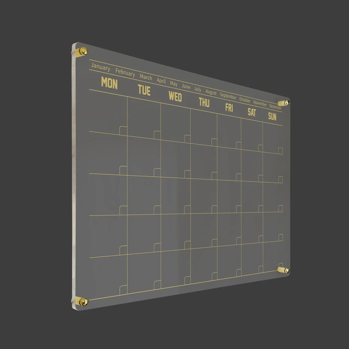 Personalized Acrylic Weekly Calendar: Modern Dry Erase Wall Board