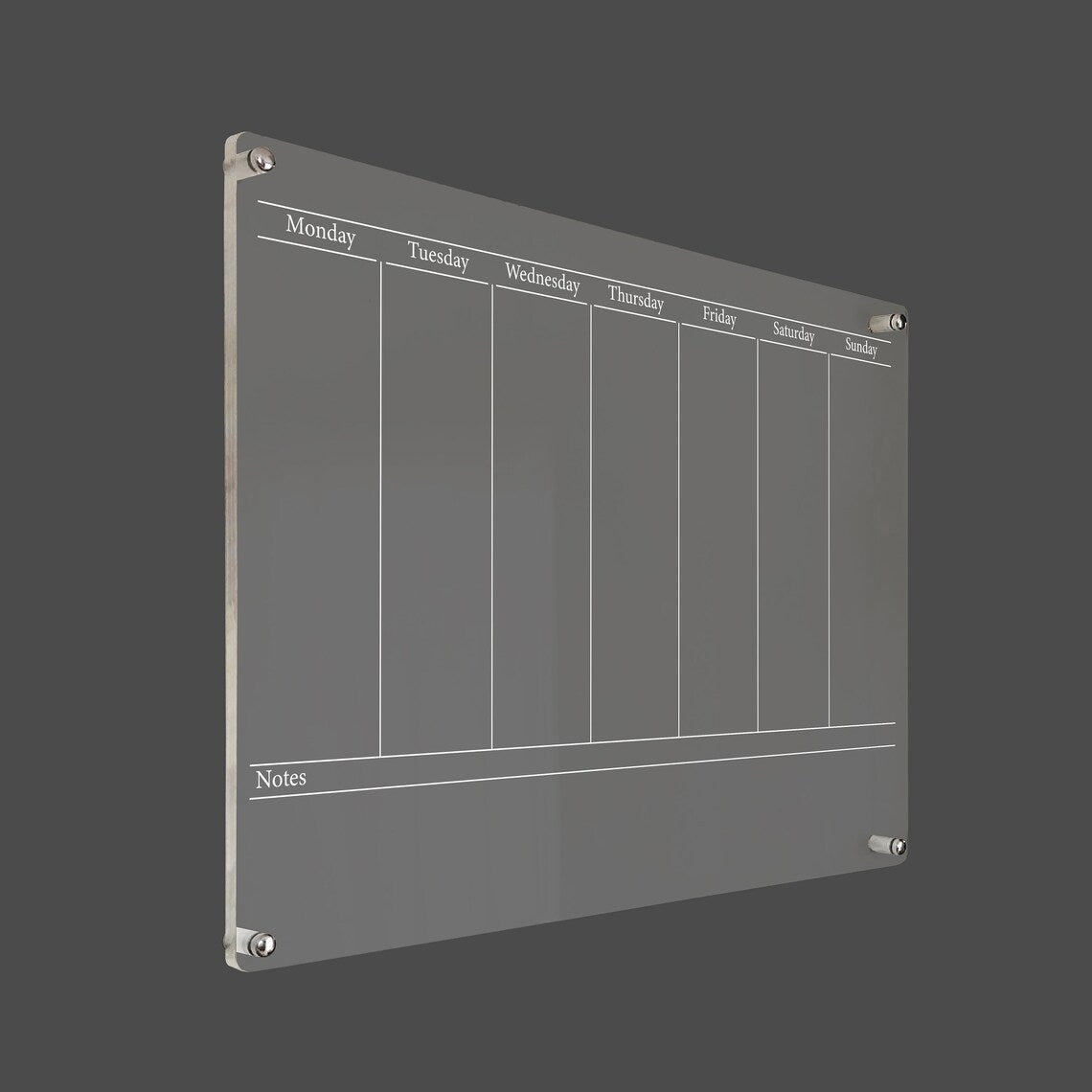 Minimalist Acrylic Weekly Planner: Dry Erase Wall Calendar