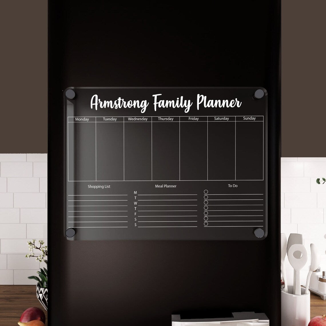 Magnetic Family Calendar: Acrylic Fridge Planner