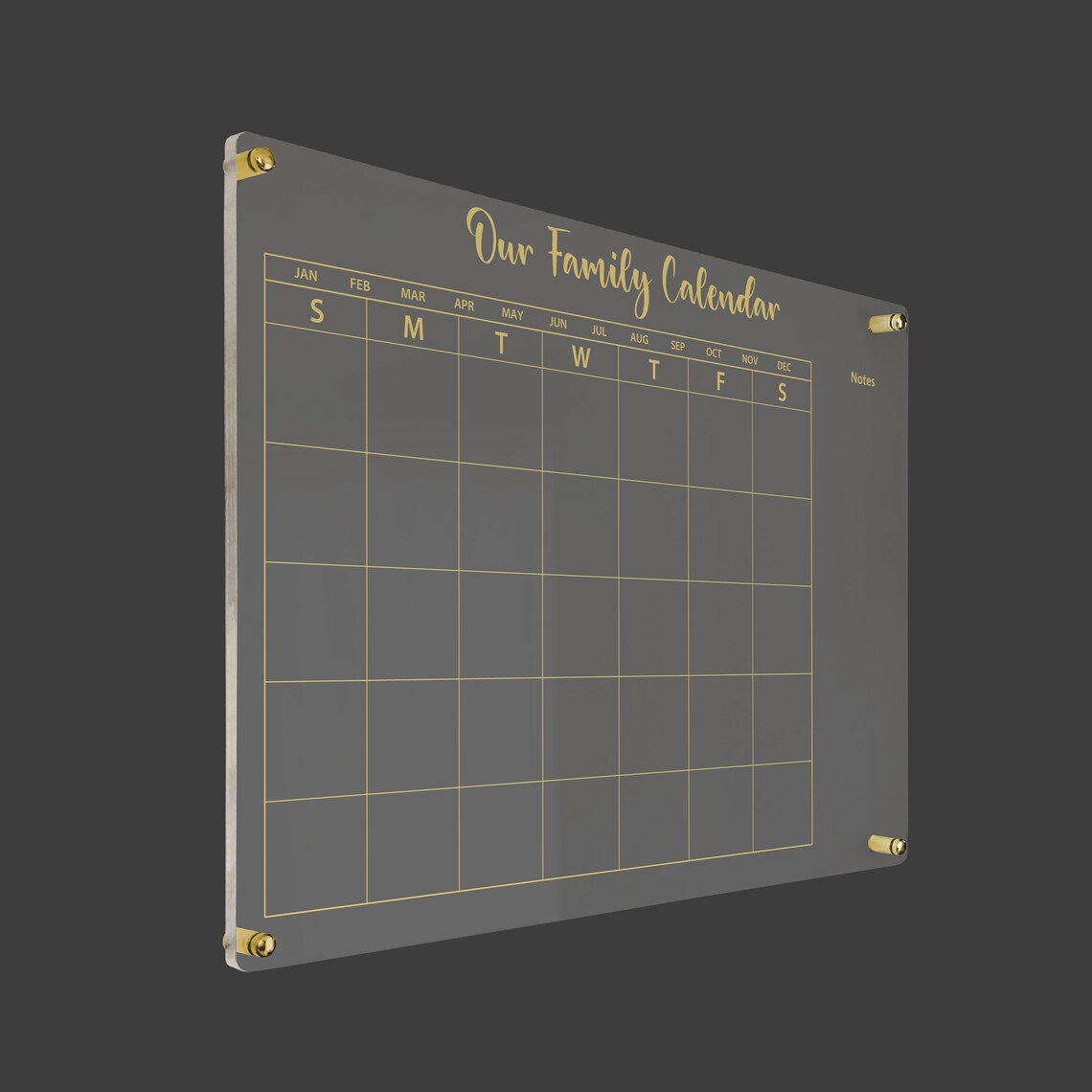 Acrylic Calendar Family Planner Custom Wall Calendar Dry Erase Board Monthly Weekly Organizer Home Decor