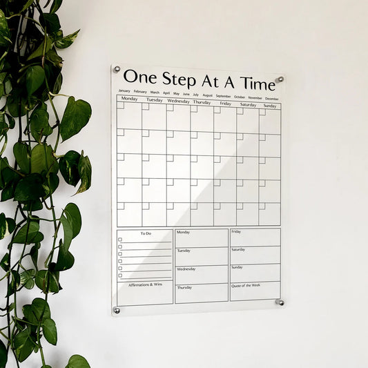 Customizable Acrylic Wall Calendar: Dry Erase Board with Marker