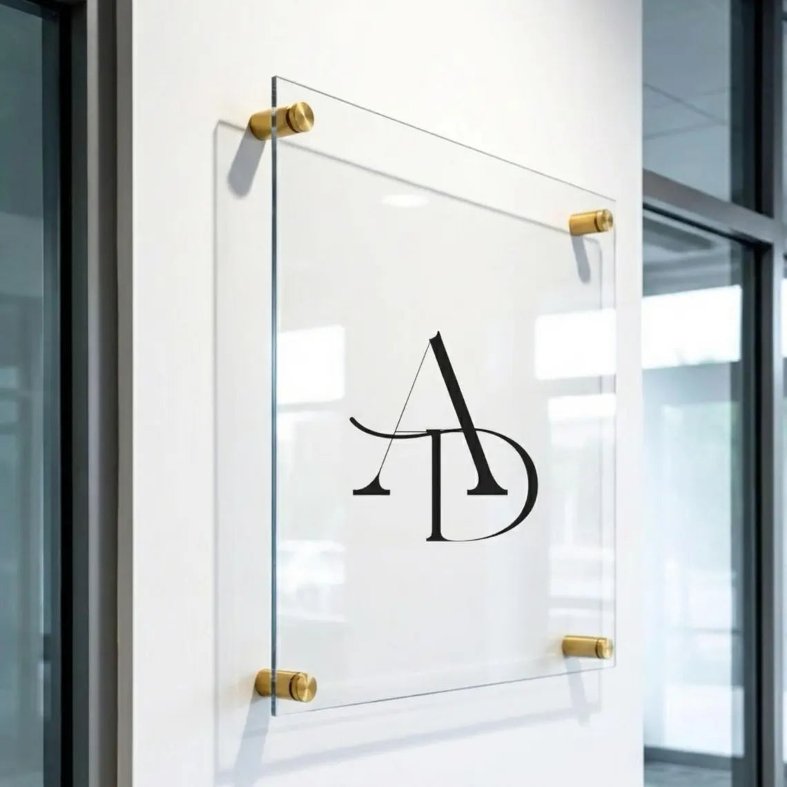 Custom Acrylic Logo Design Sign, Business Office Wall Logo Plaque, Personalized Company Sign, Modern Branding Office Decor
