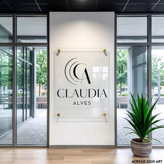 Custom Acrylic Business Logo Sign, Office Door Sign, Company Wall Sign, Personalized Office Decor