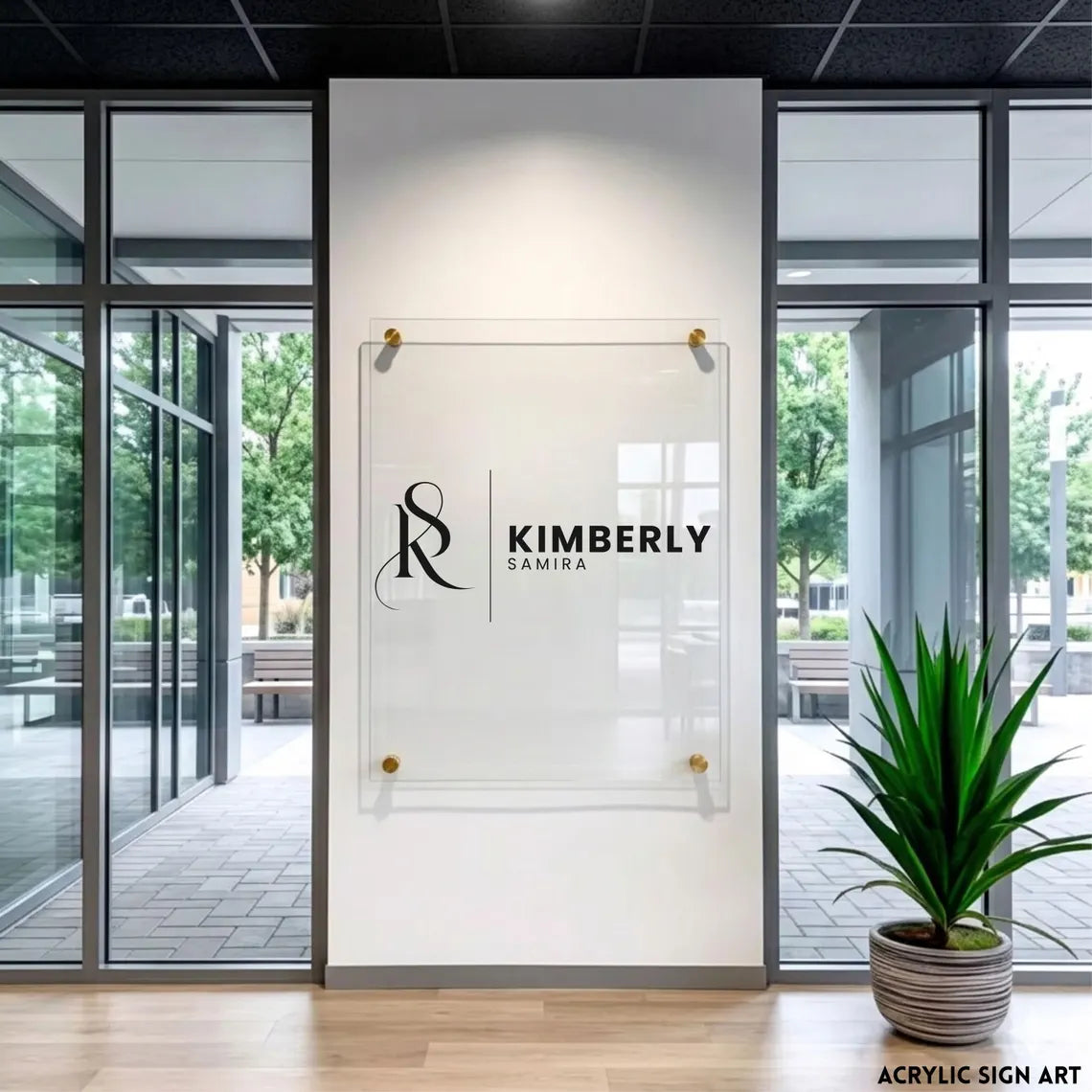 Custom Acrylic Logo Design Sign, Business Office Wall Logo Plaque, Personalized Company Sign, Modern Branding Office Decor