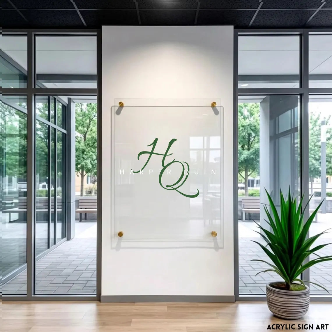 Custom Acrylic Logo Design Sign, Business Office Wall Logo Plaque, Personalized Company Sign, Modern Branding Office Decor