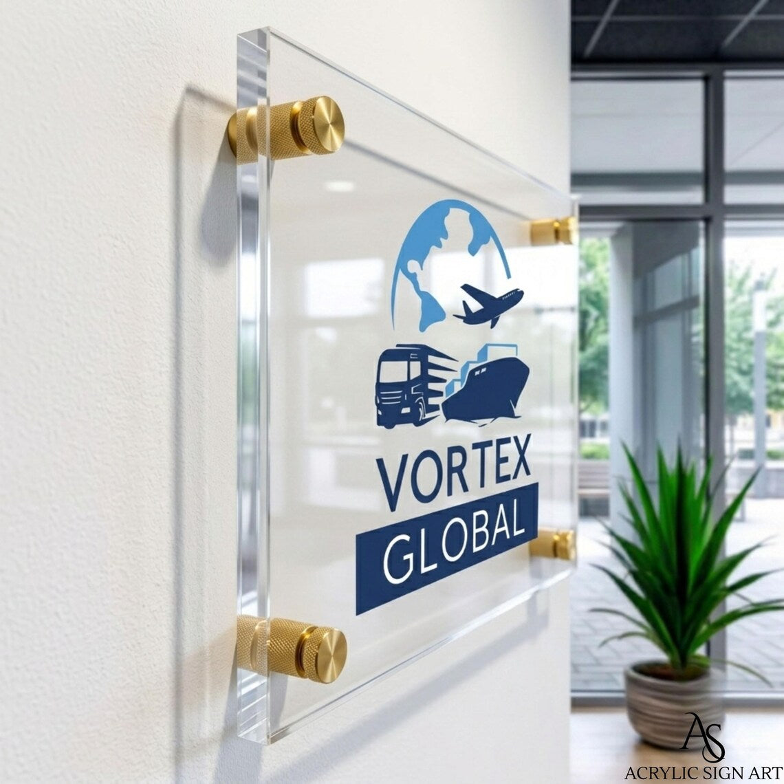 Custom Acrylic Logo Sign | Business Wall Sign | Office & Store Acrylic Branding | Personalized Design with Your Logo