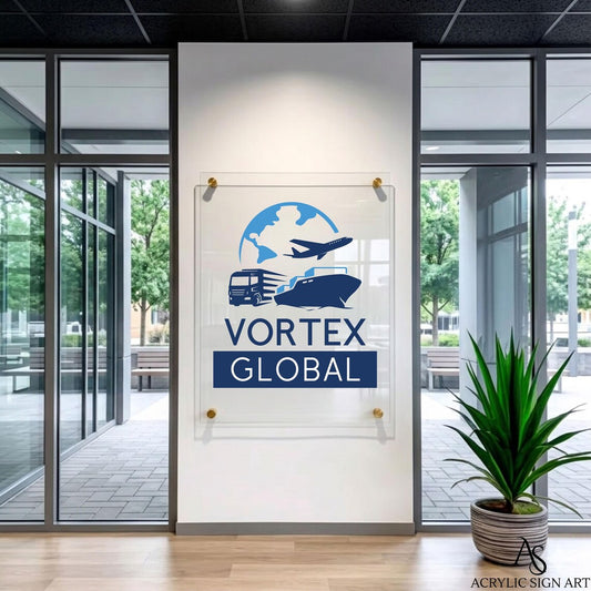 Custom Acrylic Logo Sign | Business Wall Sign | Office & Store Acrylic Branding | Personalized Design with Your Logo